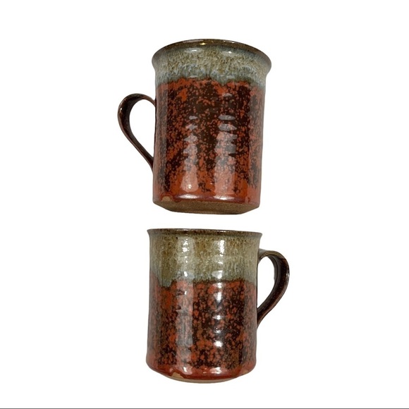 VINTAGE handmade glazed ceramic mugs - Picture 4 of 7